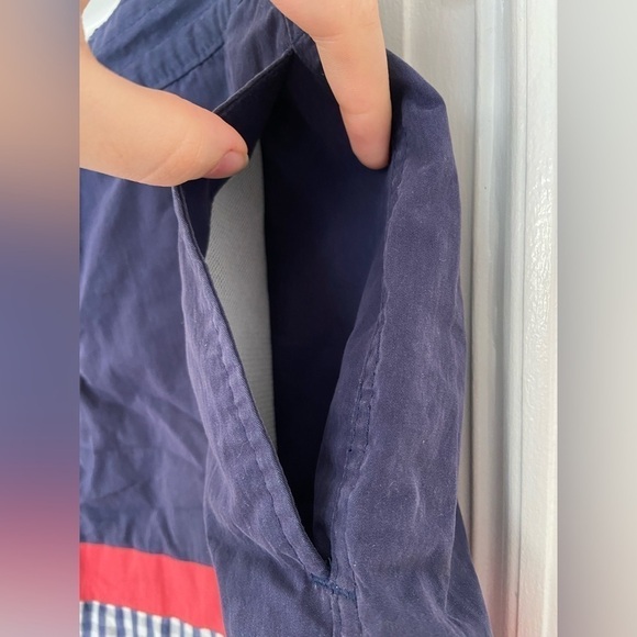 Brooks Brother Navy Blue White Red Gingham Nautical Classic Swim Trunks Shorts - Picture 4 of 13